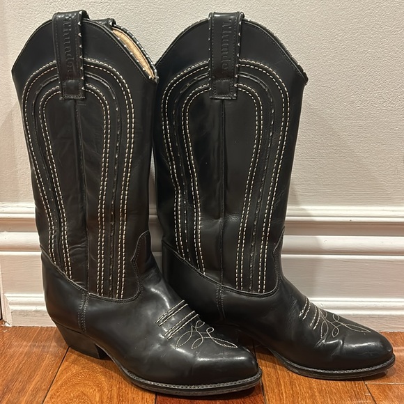 Leather Cowboy Boots by Thunder - Picture 2 of 14